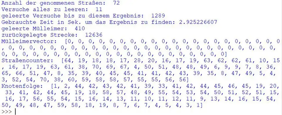 Ausgabe des überarbeiteten Programms in Python