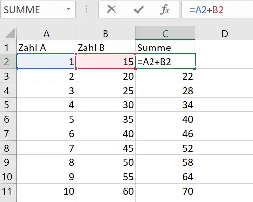 Excel Summe