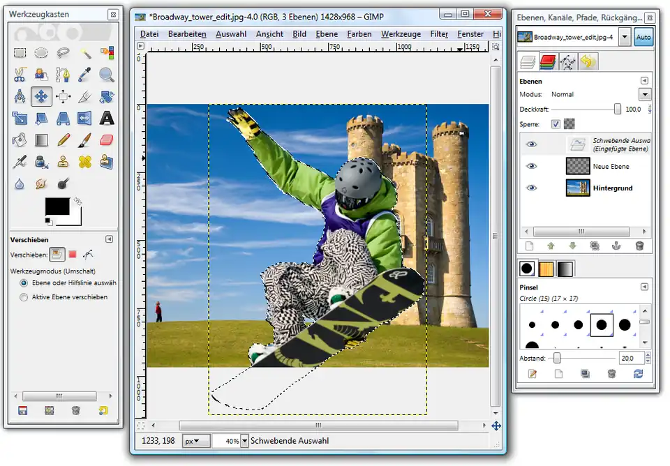Das Objekt wurde aus der Zwischenablage eingefügt