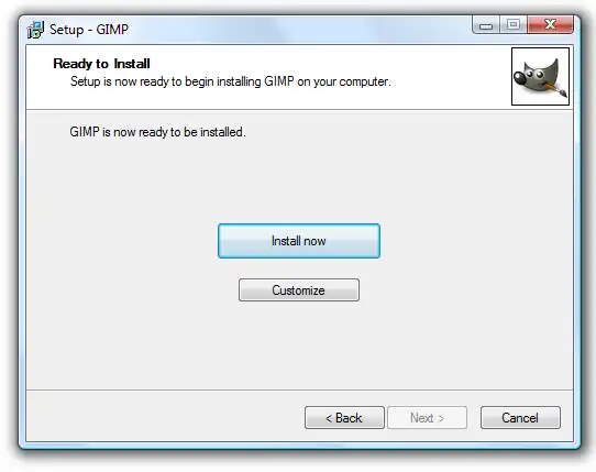 Installation starten