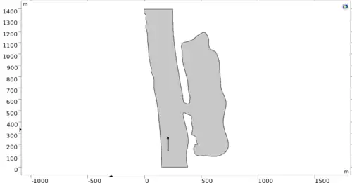 Gebiet Rhein mit Schiff