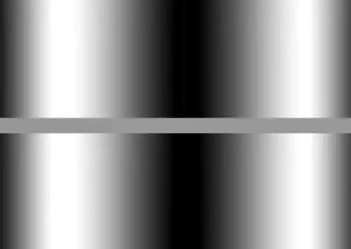 Lateral inhibition with sine change of brightness with grey rectangle