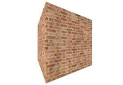 Backsteintextur auf einem Würfel