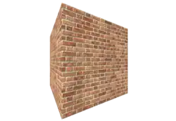 Backsteintextur mit "normal map" auf einem Würfel