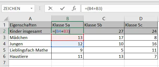 einfache Zellenoperationen