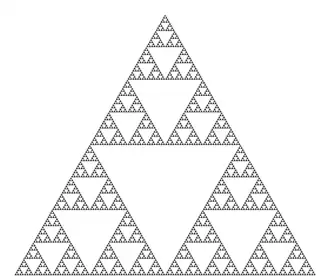 Sierpinski-Dreieck mit Rekursionstiefe 7
