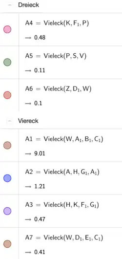 Flächenberechnung Dreiecke und Vierecke
