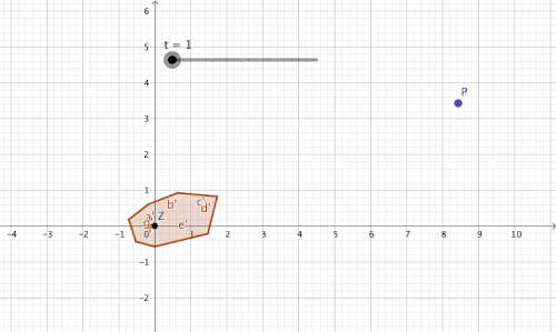 Absorbierende Menge, die mit einem Faktor t eine Polyeder aufbläst um einen Punkt einzufangen