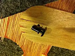 Photo 3: Grommet and pin to be glued in where connections including only 2 parts exist.