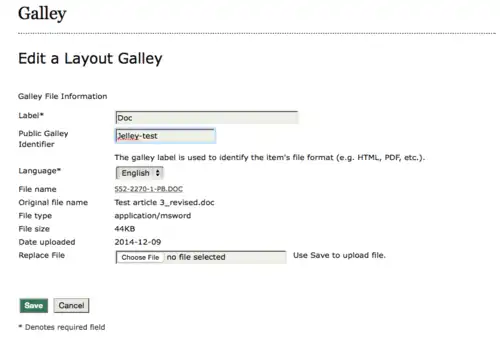 OJS layout for Snapshot journal step 4