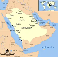 Map of Saudi Arabia