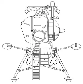 Soviet lunar lander drawing