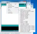After the program opens, click on 'Tools' in the menu bar and go to the 'Board' submenu. Select the model of your Arduino from the list. After that, go to the 'Tools' menu again, and this time go to the 'Ports' submenu. Select the USB port that the Arduino is plugged into, which you can find by looking at the device manager.